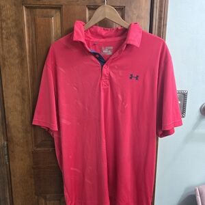 Under Armour Men's Bright Red Polo Shirt